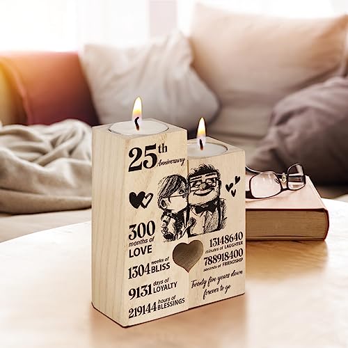 Einanmut 25th Anniversary Wedding Gifts for Couple,25 Years for Wife Husband, Silver Wedding Gifts for Her Him Couples, Decoration - Image 3