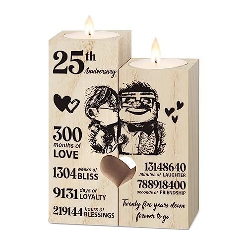 Einanmut 25th Anniversary Wedding Gifts for Couple,25 Years for Wife Husband, Silver Wedding Gifts for Her Him Couples, Decoration - Image 1
