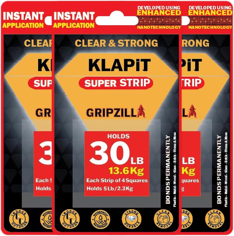 KLAPiT SUPER STRIP GRIPZILLA - Heavy Duty Double Sided Nano Mounting Tape - Image 1