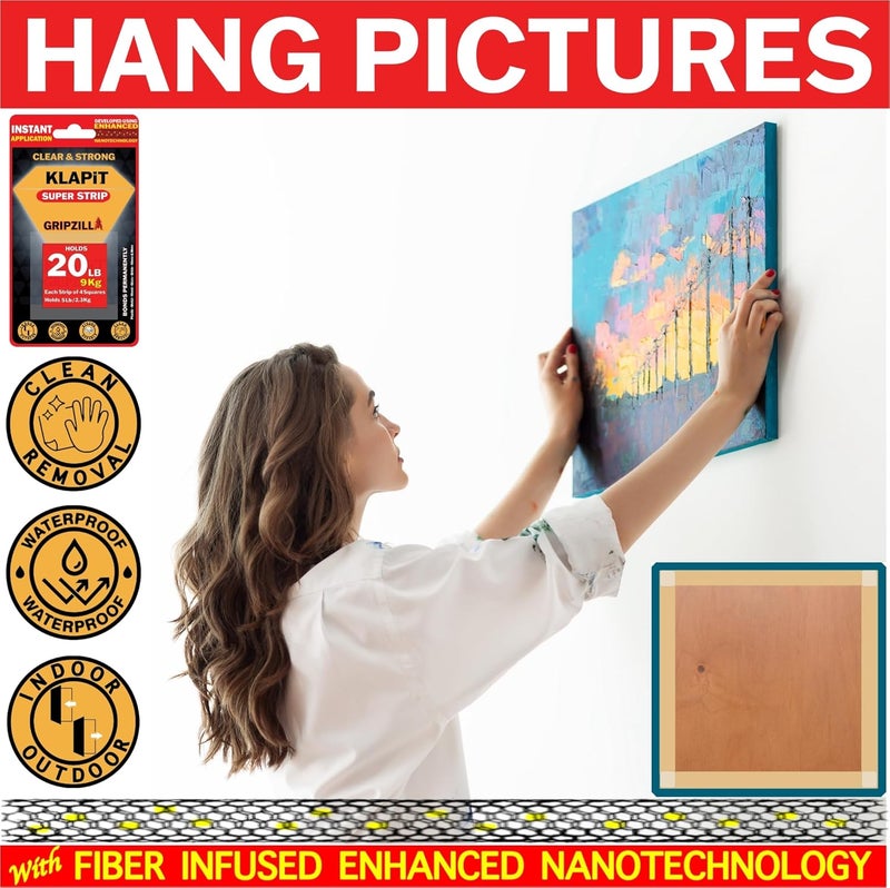 KLAPiT SUPER STRIP GRIPZILLA - Heavy Duty Double Sided Nano Mounting Tape - Image 3