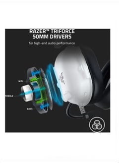 RAZER RAZER BlackShark V2 X Wired Esports Gaming Headset, 7.1 Surround Sound, 50mm Drivers, 240g Lightweight Build, Noise Cancelling Mic, Hybrid Memory Foam Cushions Comfort, White | RZ04-03240700-R3M1  - Image 5