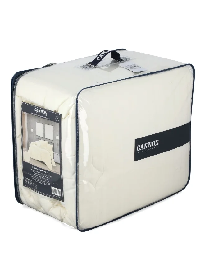 Cannon 4-Piece Cotton Stripe King Size Comforter Set Ivory 50 x 35 x 60 cm CN CK4PCS-IVRD