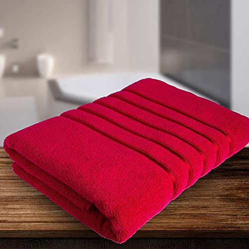Spread Spain 100% Cotton Face Towel, Roman Face Towel Set of 2, 600 GSM, Super Absorbent, Soft & Quick Dry Towels for Gym, Sports, Travel, Suitable for Acne Prone Skin (30x30cm, Red) - Image 4