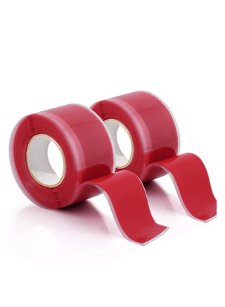 2 Rolls Self Fusing Silicone Tape - 1inx10ft Waterproof Tape, Water Leak Seal Tape, Rescue Tape, Plumbing Hose Repair Tape, Rubber Tape for Cable Winding Insulating(Red) - pzsku/Z8322107FD8A7133C9686Z/45/_/1698371827/daf6bc05-7f61-44c1-8042-9c4cd84b65f3