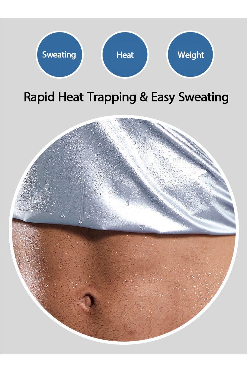 جي آر كيه سي بدلة ساونا للرجال – قميص بأكمام قصيرة وبنطال طويل، طقم رياضي معزز للتعرق - Image 3