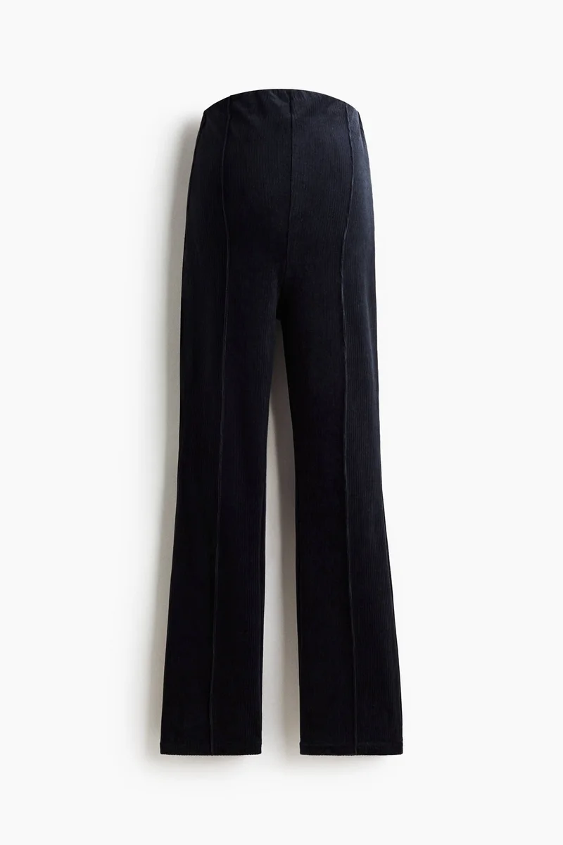 H&M MAMA Flared velour trousers