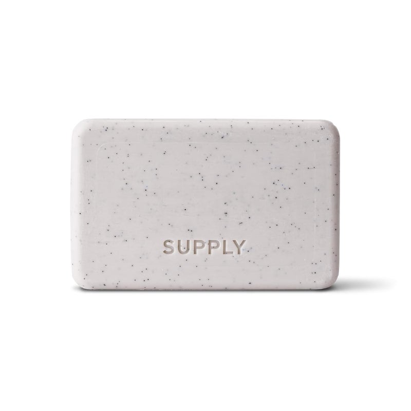 Supply Exfoliating Bar Soap for Men Mens Bar Soap with Jojoba Beads Shea Butter Aloe Deep Cleansing Moisturizing Soap Bar White Birch Sage Scent 7 oz - Image 1