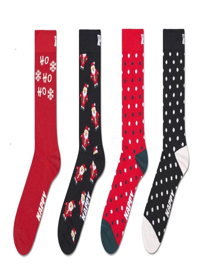 Happy Socks 4-Pack Holiday Gift Set, Red, S/M - Image 1