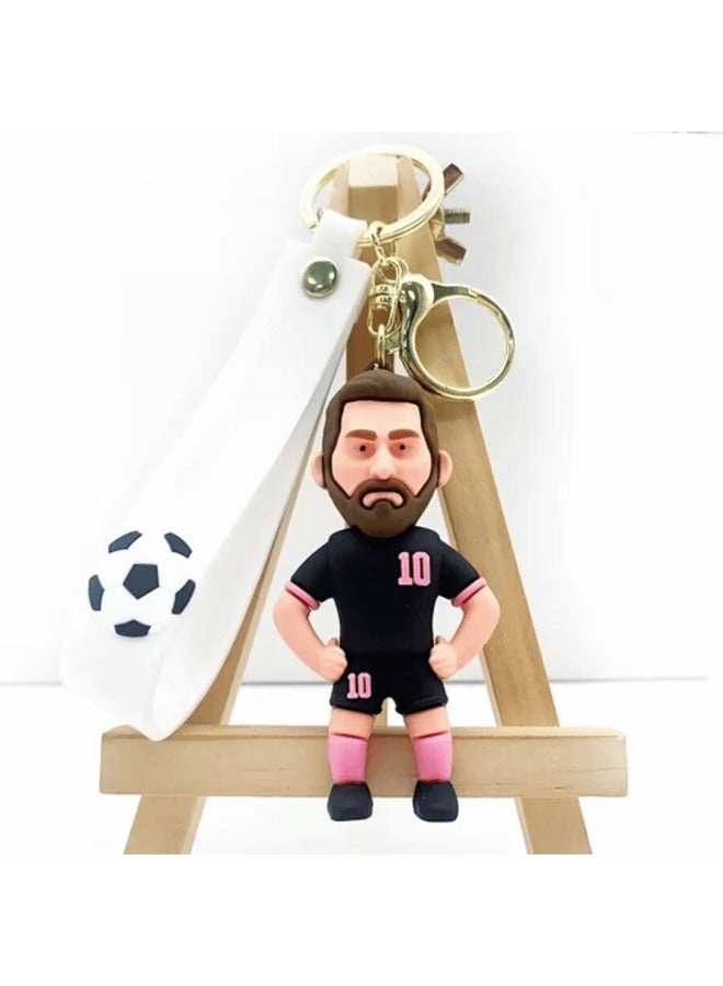 Compact & Cool: Silicone Football Jersey Keychain  - Image 1
