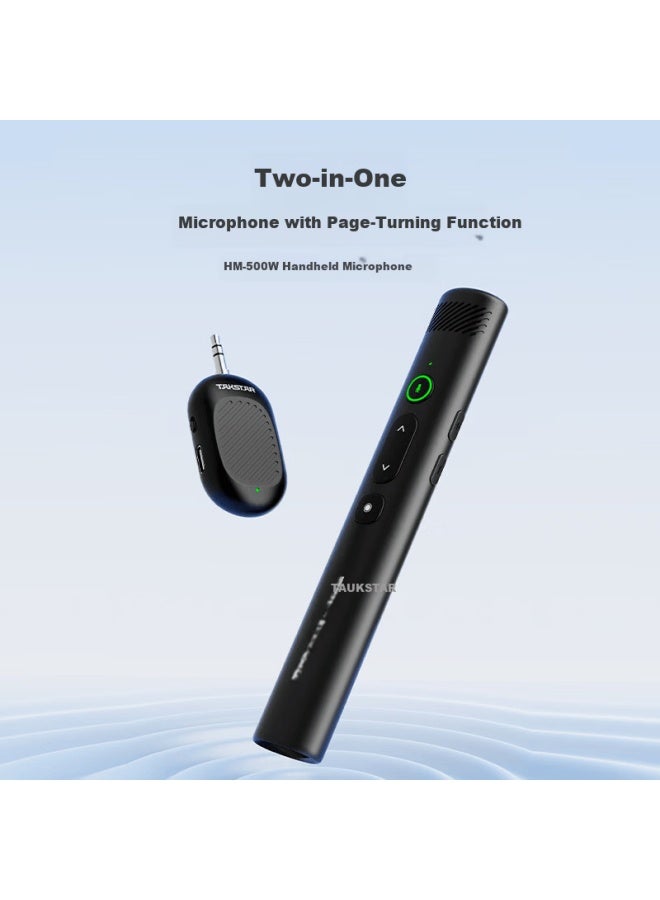 Takstar Hm-500w Wireless Handheld Microphone With Integrated Receiver And Ppt Page Turner Compatible With Portable Amplifier Teacher Training Microphone - Image 1
