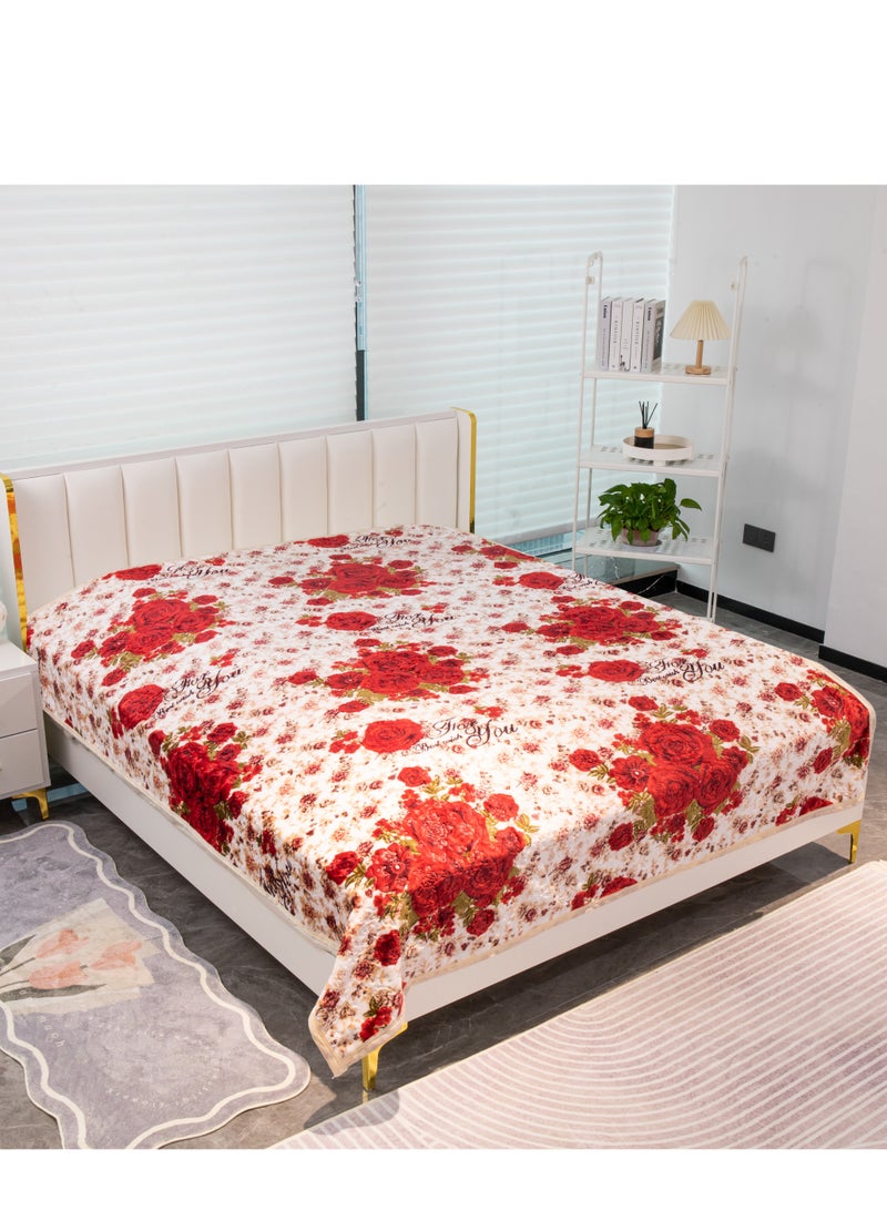 ستارجولد بطانية غائمة فاخرة بطبقة واحدة مصنوعة من 100% بوليستر سبن غزل تم الحصول عليها من البوليستر البكر وهو مناسب للشتاء وموسم الأمطار 160 × 220 سم 5 رطل - Image 1