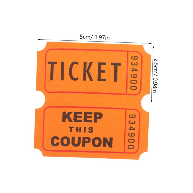 100 Sheets Raffle Tickets for Carnival Party Game Event Entry Paper - Image 3