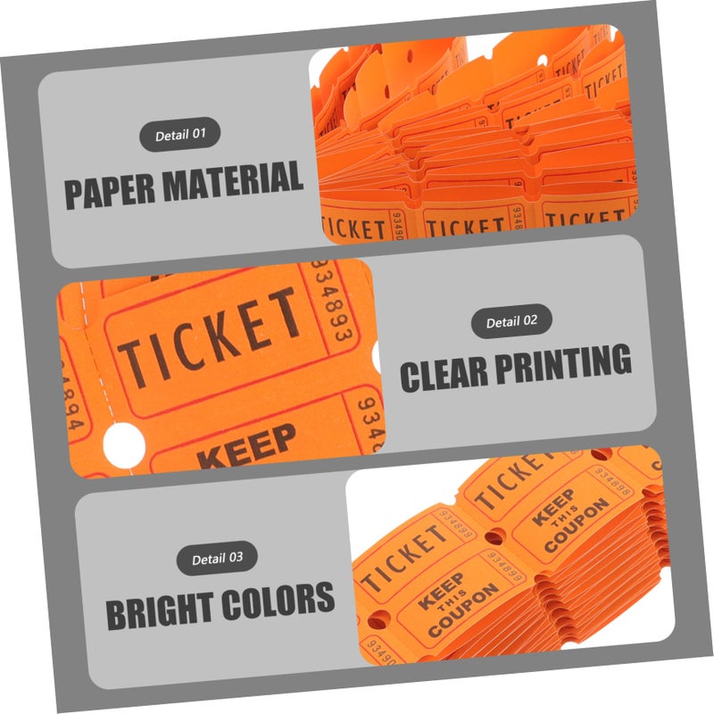 100 Sheets Raffle Tickets for Carnival Party Game Event Entry Paper - Image 4