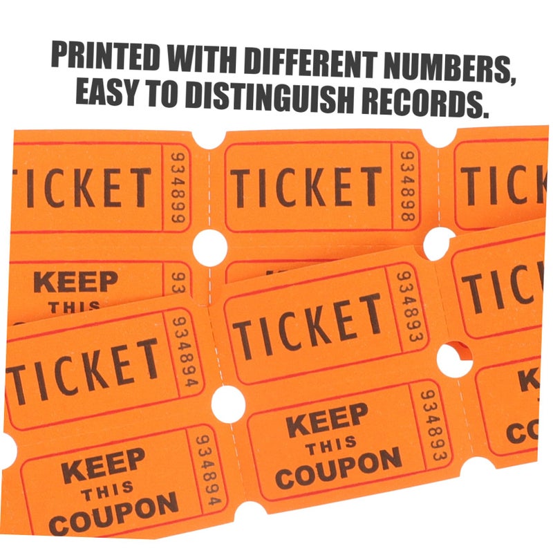 100 Sheets Raffle Tickets for Carnival Party Game Event Entry Paper - Image 5