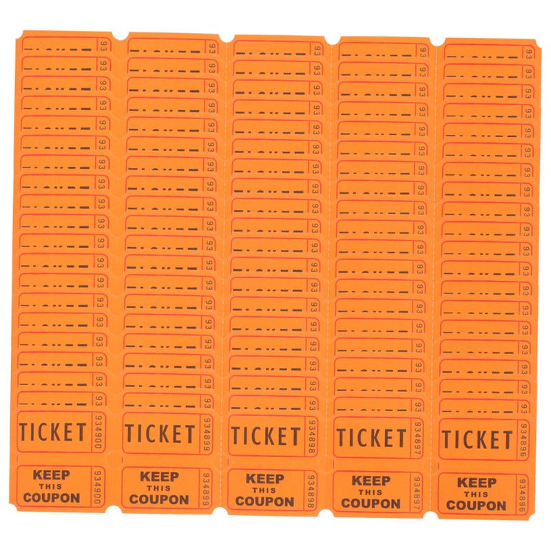 100 Sheets Raffle Tickets for Carnival Party Game Event Entry Paper - Image 2