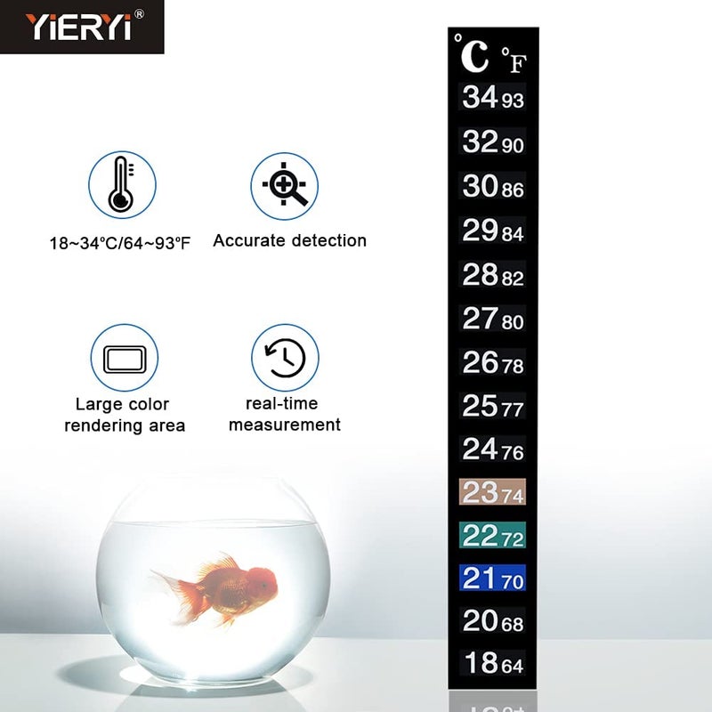 VAYINATO PetzLifeworld Aquarium Fish Tank Sticker Thermometer (Pack of 5) - Image 5