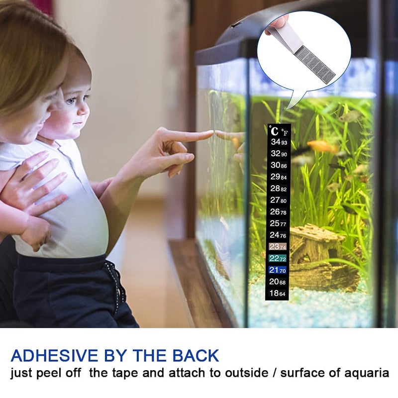 VAYINATO PetzLifeworld Aquarium Fish Tank Sticker Thermometer (Pack of 5) - Image 2