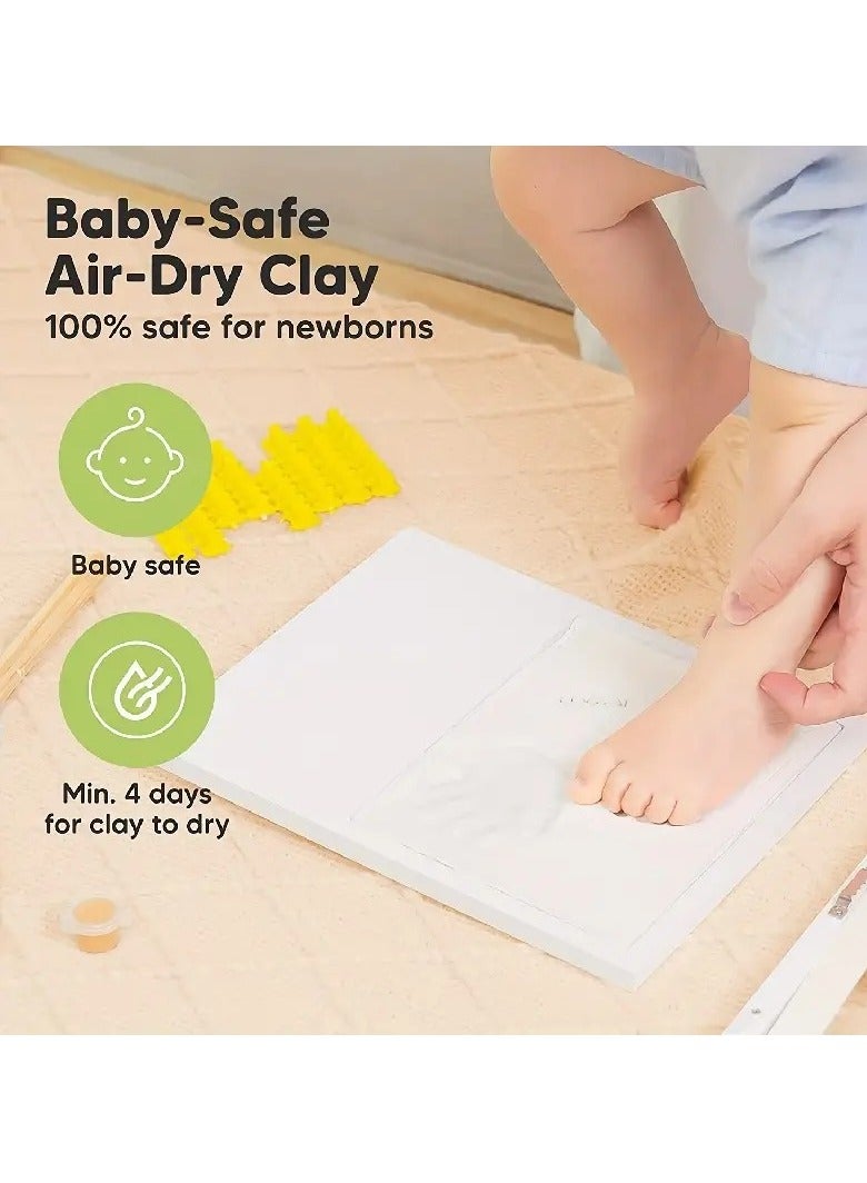 أطفال صغيرة اصنع ذكريات تدوم طويلاً مع مجموعة بصمات يد وقدم الطفل هذه - هدية مثالية لحفل استقبال المولود للأولاد والبنات - Image 3