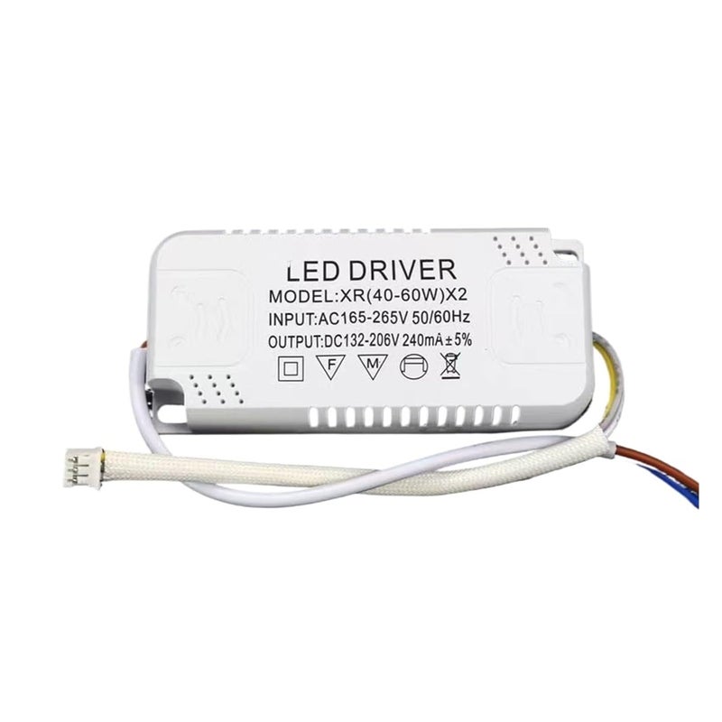 Single Line 40 60WX2 LED Power Driver Constant Current Transformer Ballast For Three Color Segmented Flat Panel Ceiling Lamp - Image 2