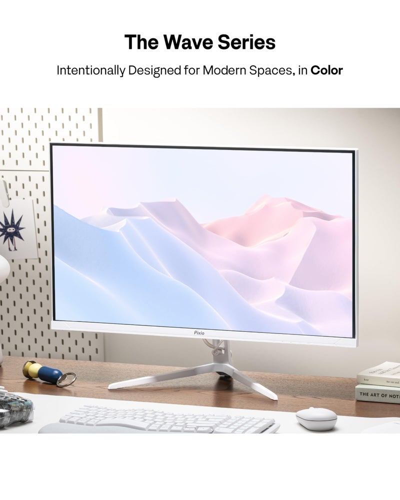 Pixio PX246 Wave White 24 inch 120Hz Refresh Rate FHD 1080p Resolution IPS Panel 4ms GTG Response Time Gaming Monitor with Adaptive Sync - Image 2