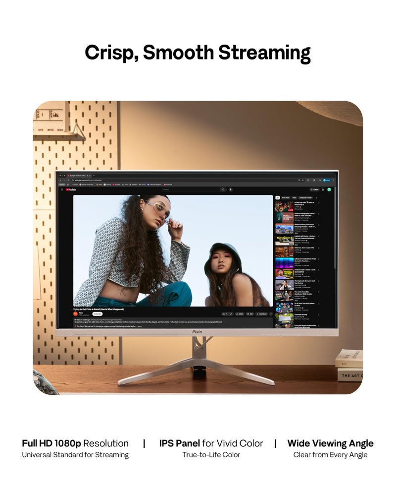 Pixio PX246 Wave White 24 inch 120Hz Refresh Rate FHD 1080p Resolution IPS Panel 4ms GTG Response Time Gaming Monitor with Adaptive Sync - Image 5