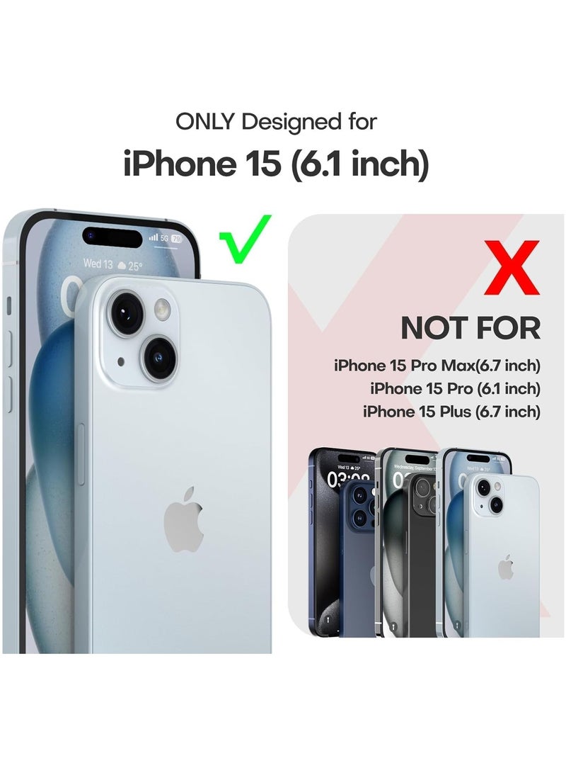 ELTRAZONE Case for iPhone 15 Camshield Cover with Slide Camera Lens Protection - PC Back & TPU Bumper, Anti-Fingerprint Soft Touch Case (Green) - Image 2