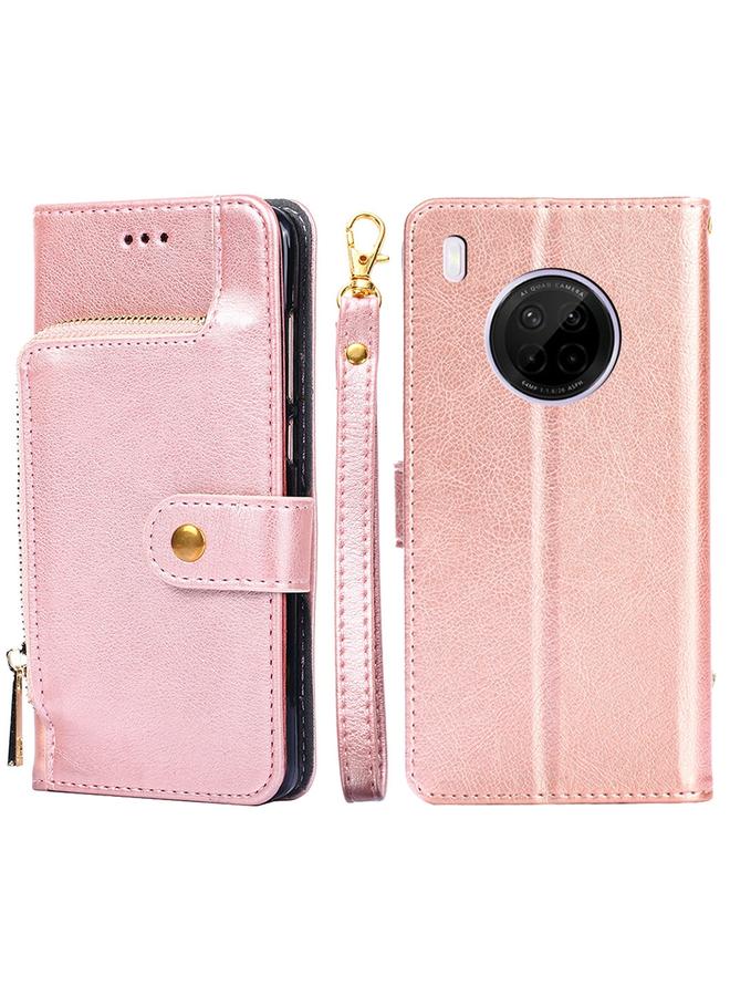 Zaboon Case For Huawei Y9a Zipper Bag PU + TPU Horizontal Flip Leather Case with Holder & Card Slot & Wallet & Lanyard  - Image 1