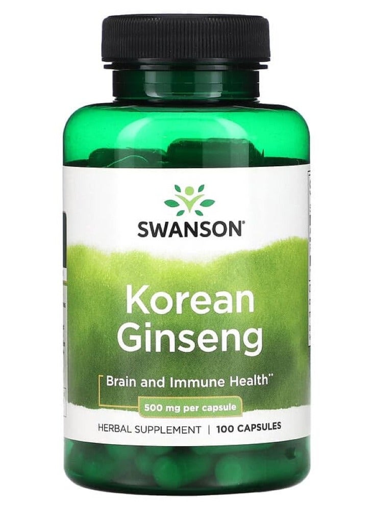 SWANSON Korean Ginseng 500 mg 100 Caps
