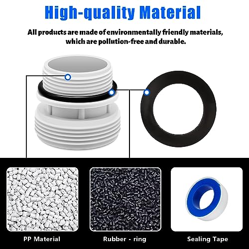 ALOCS 4560 40mm to 1 1/2 Inch Hose Conversion Adapters, Filter Hose Conversion Kit Compatible with Intex Hayward Coleman Pool Filter Hose Fitting, Above Ground PVC Adapter - Image 4