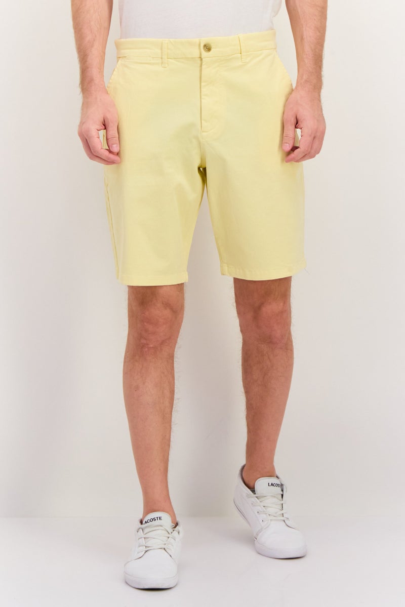 GAP Men Solid Chino Shorts, Light Yellow - Image 1