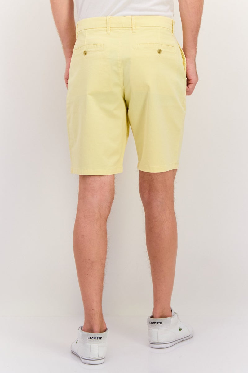 GAP Men Solid Chino Shorts, Light Yellow - Image 2