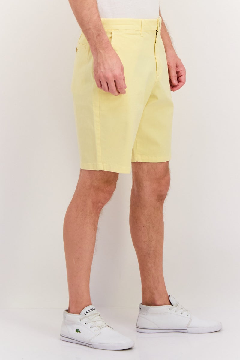 GAP Men Solid Chino Shorts, Light Yellow - Image 4