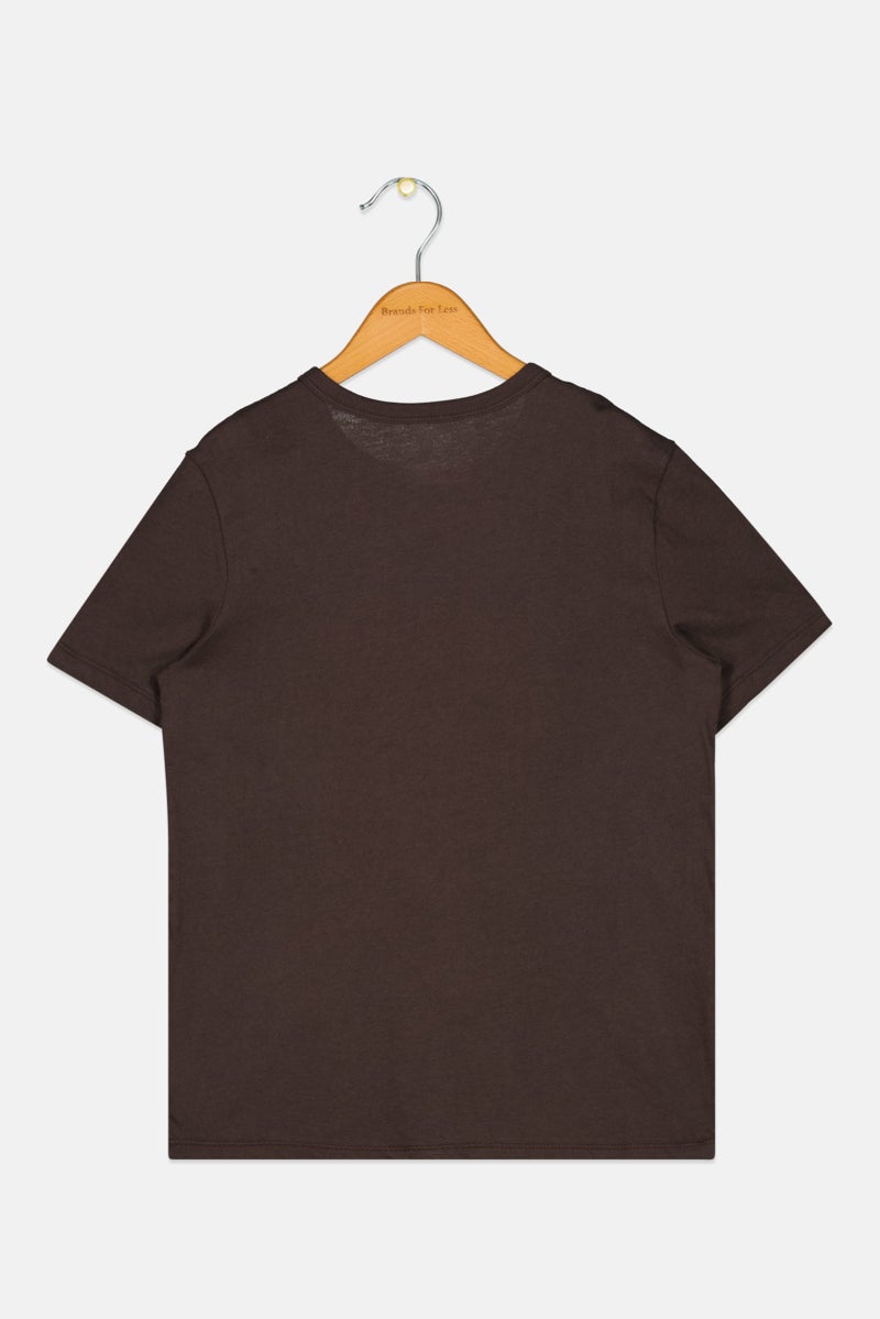 GAP Kids Boy Crew Neck Short Sleeves Graphic Print T-Shirt, Brown  - Image 2