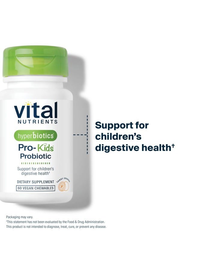 Hyperbiotics فيتال نيوترينتس برو كيدز بروبيوتيك | بروبيوتيك خالي من مسببات الحساسية للأطفال الصغار | دعم مستهدف للمناعة وصحة الأمعاء والهضم | بنكهة البرتقال الخالية من السكر | 60 قرص قابل للمضغ - Image 4
