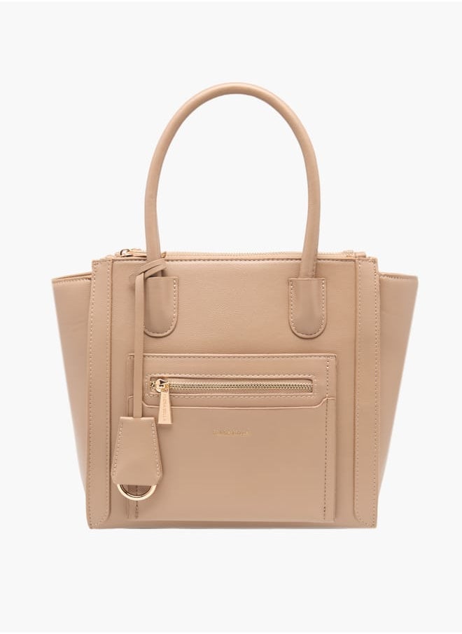 Flora Bella By Shoexpress Women Solid Tote Bag with Double Handle  - Image 1
