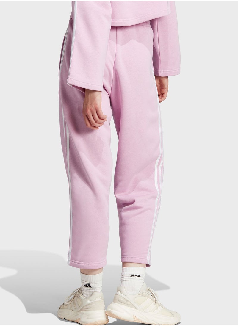 Adidas - Essentials 3-Stripes Open Hem Fleece Joggers - Image 1