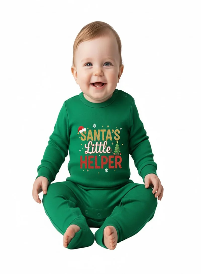 babyqlo Santa’s Little Helper Unisex Baby Christmas Romper