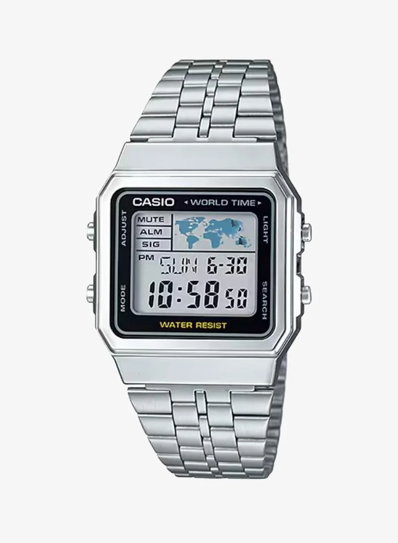 CASIO Unisex Stainless Steel Digital Watch A-500WA-1D - 34 mm