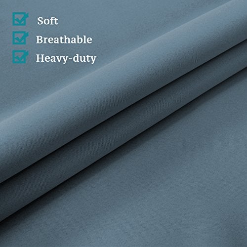 Flamingo P Tricia Door Panel Curtain Blackout Single French Door Curtain, Full Privacy Thermal Insulated Window Treatment Curtain Panel Drapes, 1 Panel, 26 x 68 Inches, Stone Blue - Image 4
