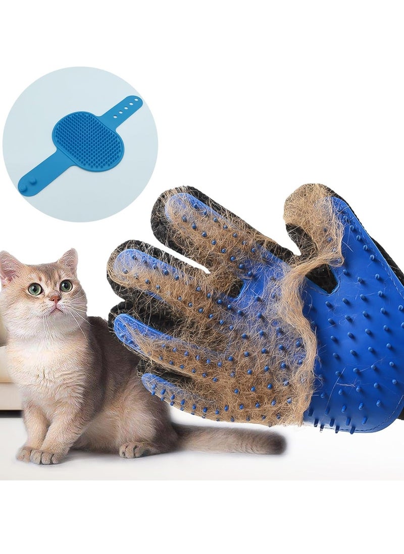 Generic - Pet Grooming Glove Cat Glove Brush Grooming Mitt for Dogs Dog Bath Gloves Dog Brush Glove Grooming Gloves for Dogs Cat Brush Glove Cat Grooming Glove for Easy Grooming Dog Cat Brush - Image 1