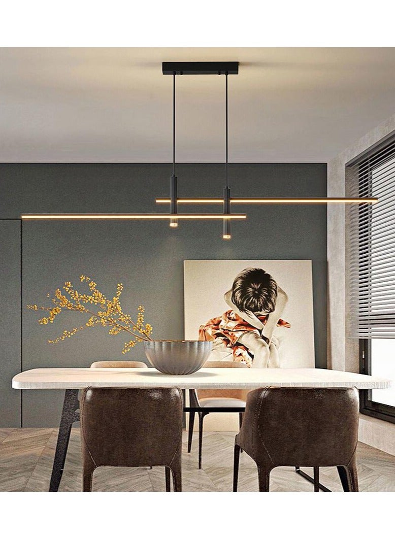 إسكدنيا الحديثة بسيطة Led قلادة أضواء غرفة الطعام خطوط الجدول ضوء الشمال الإبداعية منصة مشروبات شريط طويل ثريا إضاءة داخلية - Image 1