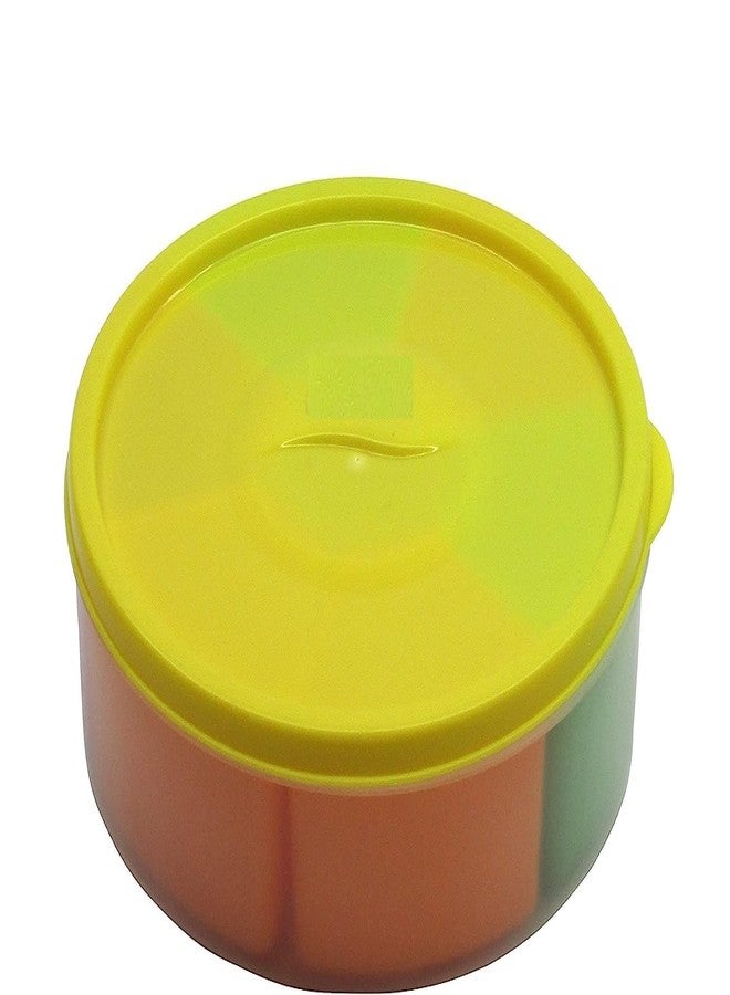 ZOOV Round Spice Box Masala Spices Jar, Food Grade Plastic Spice Box With Spoons For Kitchen Spicy Storage Containers Set White Pack of 1pcs - Image 1