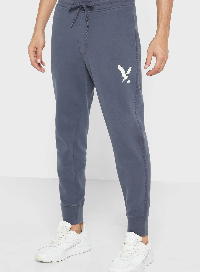 American Eagle Logo Cuffed Sweatpants