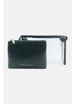 French Connection 2 In 1 Cosmetic Bag Set, Black  - Image 1