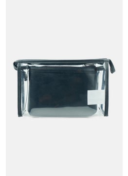 French Connection 2 In 1 Cosmetic Bag Set, Black  - Image 3