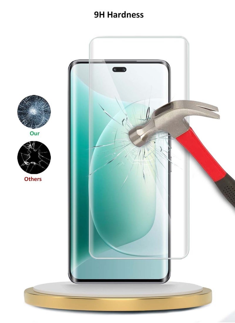 ELTRAZONE Honor 300 Pro 5G 2024  Premium Curved Edges UV Full Glue Full Cover Tempered Glass Screen Protector (MSGUCN) - Clear  - Image 2