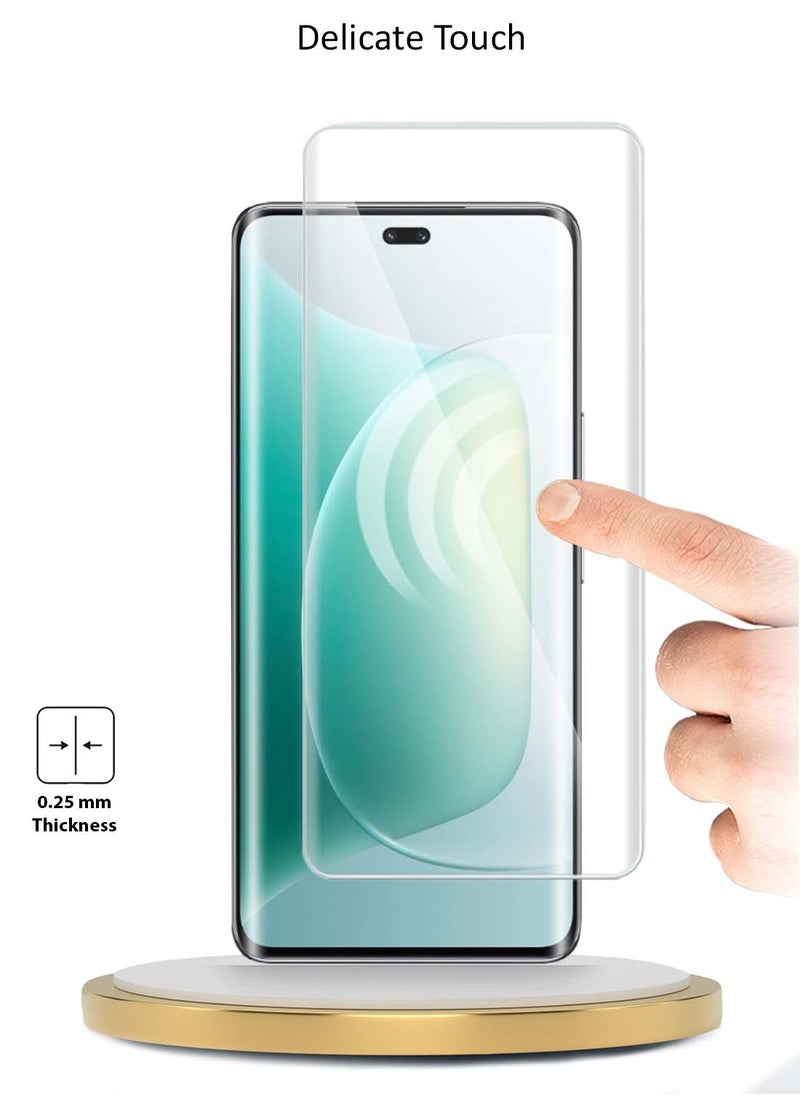 ELTRAZONE Honor 300 Pro 5G 2024  Premium Curved Edges UV Full Glue Full Cover Tempered Glass Screen Protector (MSGUCN) - Clear  - Image 3