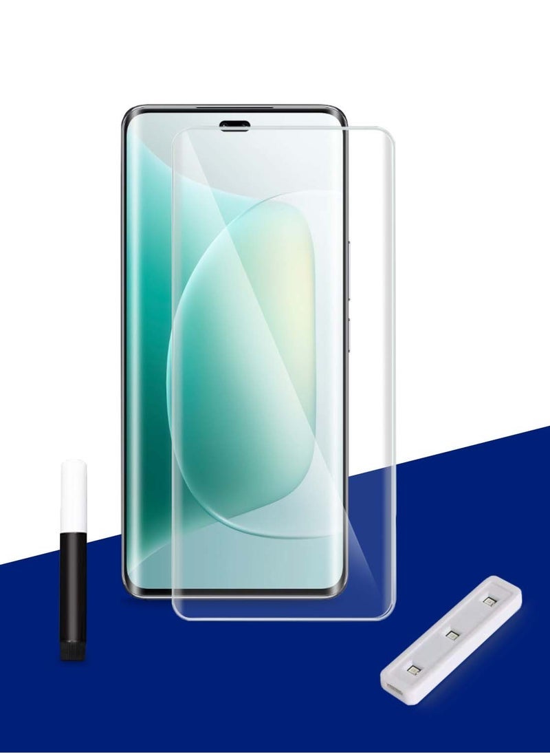 ELTRAZONE Honor 300 Pro 5G 2024  Premium Curved Edges UV Full Glue Full Cover Tempered Glass Screen Protector (MSGUCN) - Clear  - Image 1