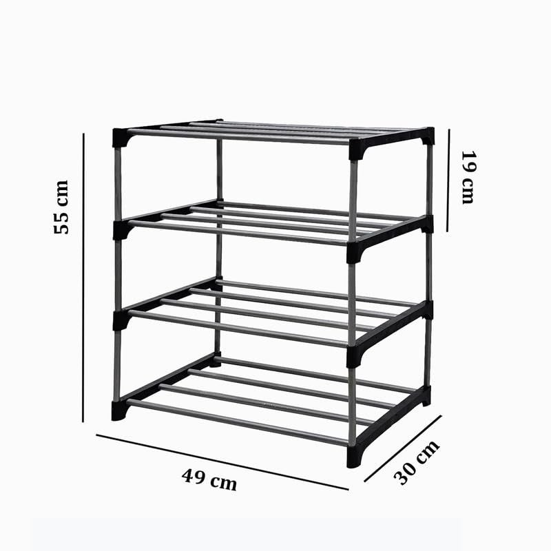 PHILOSHOP 4 Tier Metal Book Shelf Tall Narrow Storage Rack for Kids and Adults Modern Bookshelf Unit for Nursery, School, Home, and Office, Floor Mount Open - Image 2