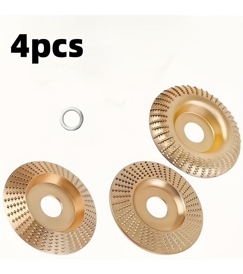 6pcs Angle Grinder Wood Carving Disc Set Rotary File With Reducing Ring 16mm - Image 1